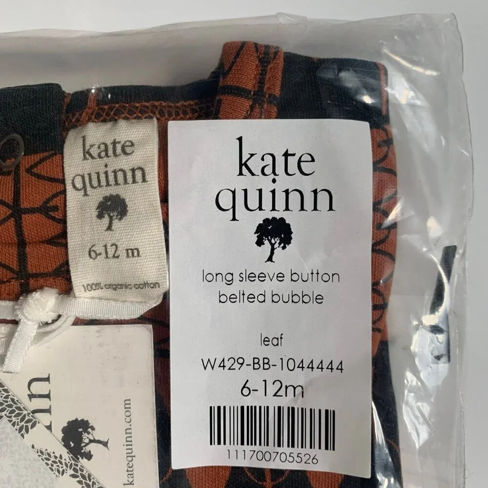 NWT Kate Quinn Organics baby girl bubble romper 6-12 months